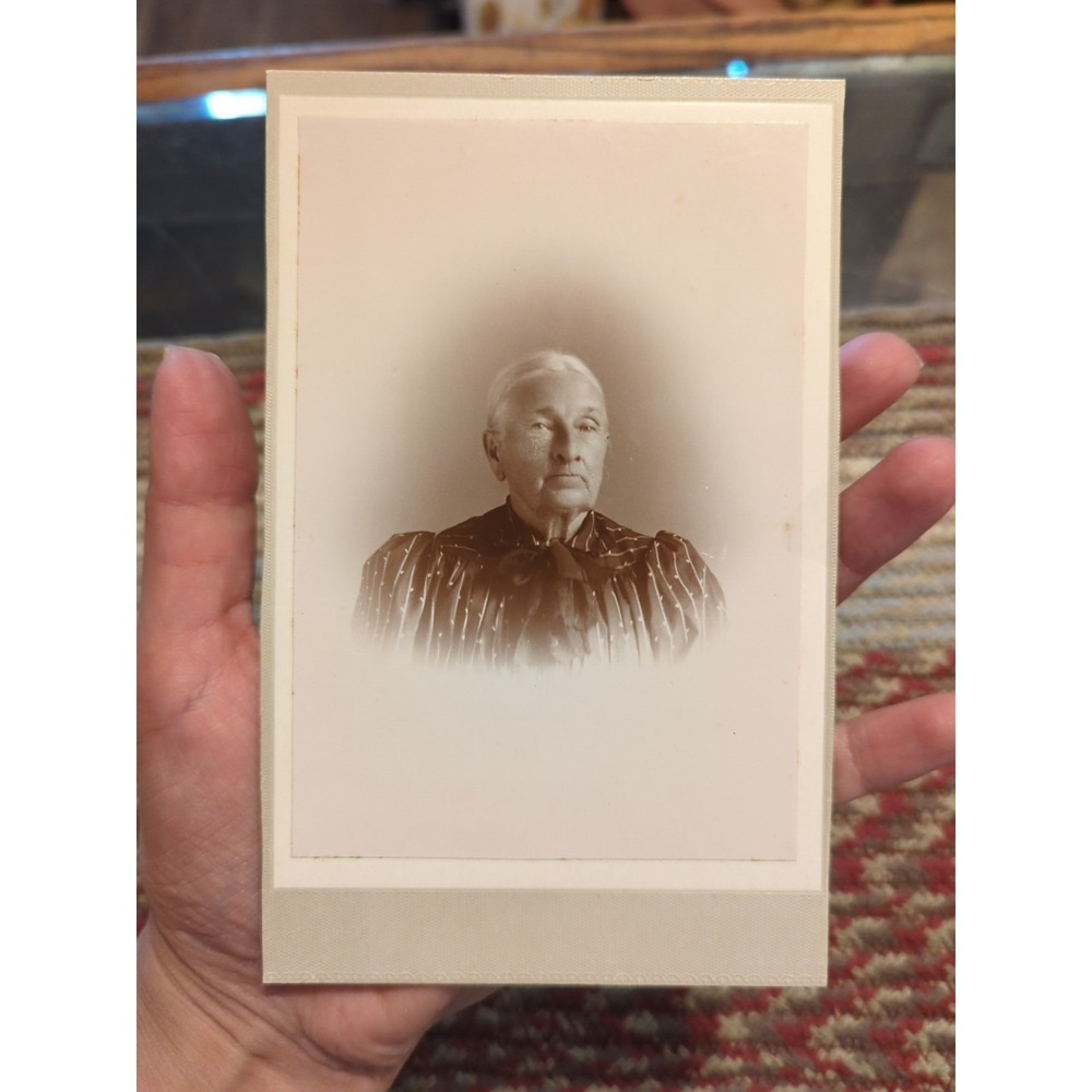Antique Cabinet Card Lady Woman Photo Victorian Portrait Springfield Mass